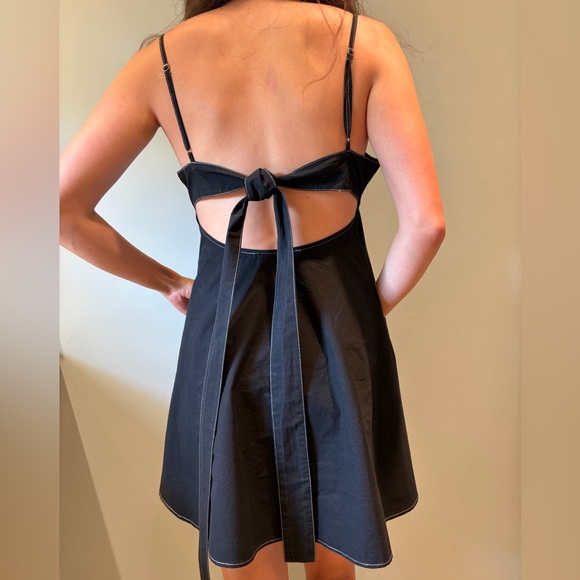 Isalis Black Cotton Button-Down Dress - Picture 4 of 5